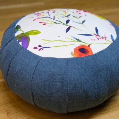 Zafu Kapok Hoali by VH bleu et imprimé Thevenon Virginie